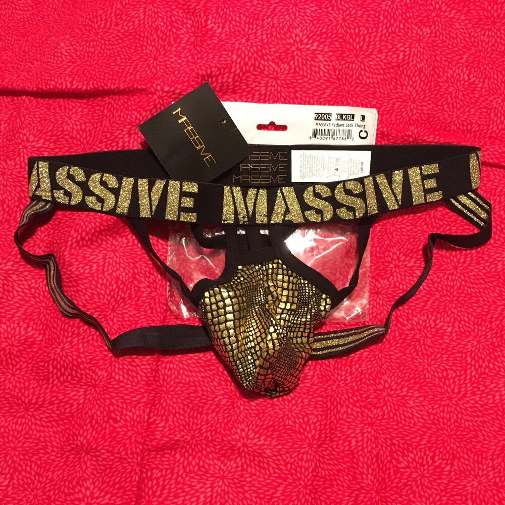 Andrew Christian Massive Radiant Jock Thong Size LARGE 🆕🩲🌟